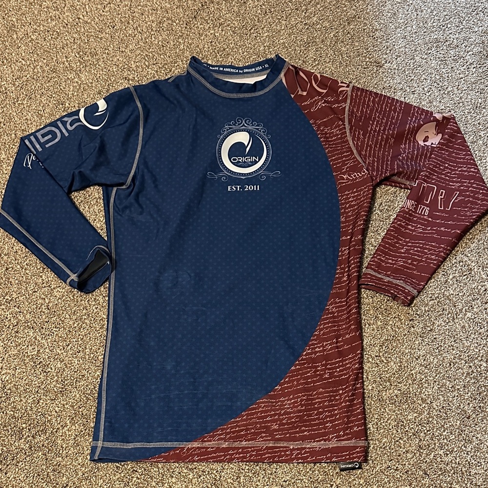 Origin USA “1776” Long sleeve BJJ Jiujitsu Rashguard - Men’s Size XL